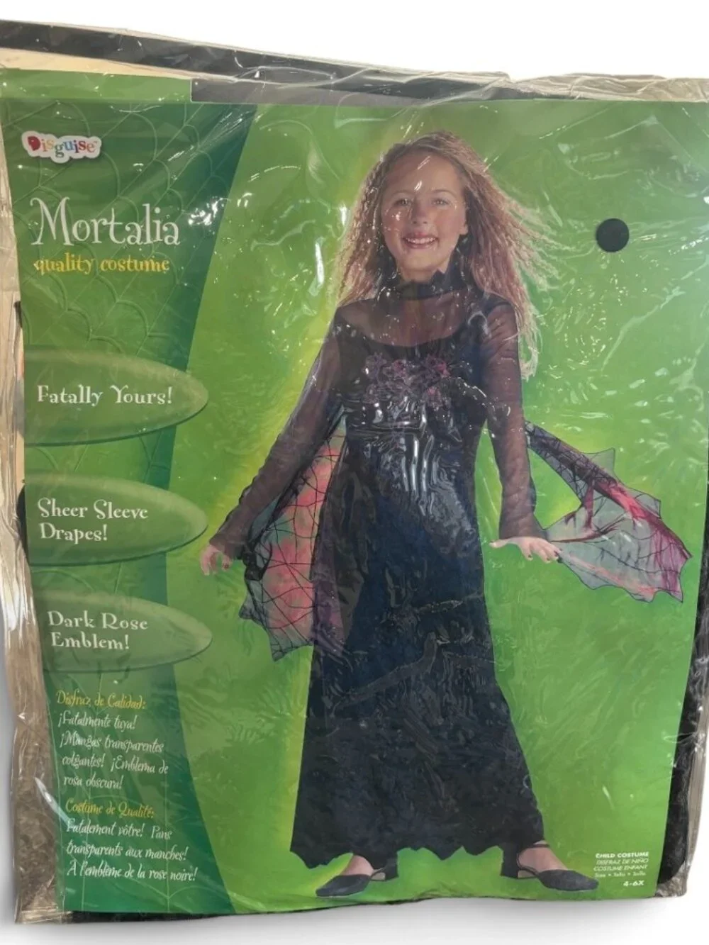 Disguise Mortalia Sheer Sleeve Drapes Quality Costume Child Costume 4-6X